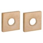 Set van twee krukrozetten Bauhaus verdekt messing antiek