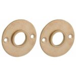 Set van twee krukrozetten Chemin de Fer 40mm messing antiek