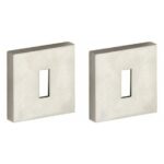 Set van twee sleutelplaatjes Model 06 mat nikkel ongelakt