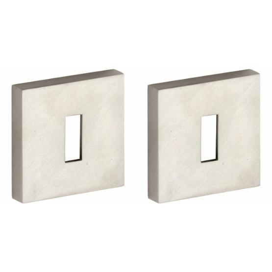 Set van twee sleutelplaatjes Model 06 mat nikkel ongelakt