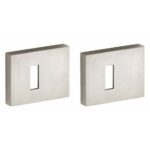 Set van twee sleutelplaatjes Maya mat nikkel ongelakt