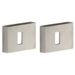 Set van twee sleutelplaatjes Tukan mat nikkel ongelakt