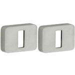 Set van twee sleutelplaatjes Minimal/Maximal mat nikkel ongelakt