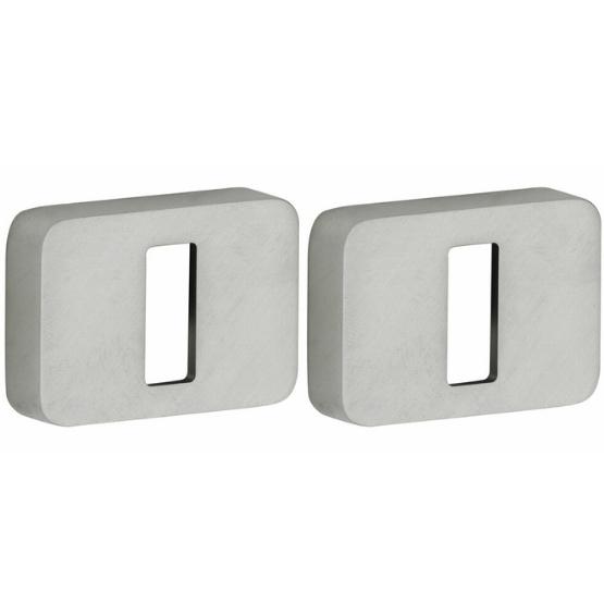 Set van twee sleutelplaatjes Minimal/Maximal mat nikkel ongelakt