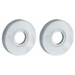 Set van twee krukrozetten Vivo mat chroom