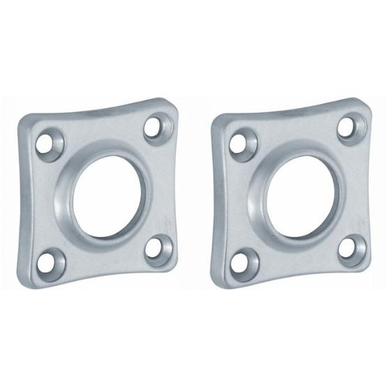 Set van twee krukrozetten vierkant 38mm mat chroom