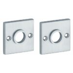 Set van twee krukrozetten Bauhaus mat chroom