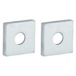 Set van twee krukrozetten Bauhaus verdekt mat chroom