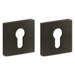 Set van twee PC-plaatjes Model 06 pvd mat zwart