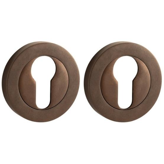 Set van twee PC-Plaatjes Vivo BB messing antiek brons