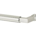 Enkele deurkruk Bauhaus links glans nikkel
