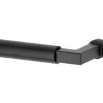 Enkele deurkruk Bauhaus links mat zwart