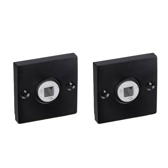 Impresso rozet vierkant verdekt aluminium zwart