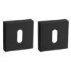 Set van twee sleutelplaatjes vierkant zwart