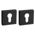 Set van twee cilinderplaatjes vierkant zwart