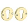 Set van twee PC-Plaatjes Facet BB messing gelakt