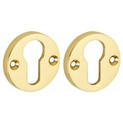 Set van twee PC-Plaatjes Elegant BB messing gelakt