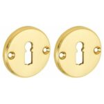 Set van twee sleutelplaatjes Facet BB messing ongelakt