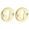 Set van twee PC-Plaatjes Facet BB messing ongelakt