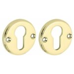 Set van twee PC-Plaatjes Facet BB messing ongelakt