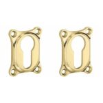 Set van twee PC-Plaatjes Bonton messing ongelakt