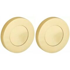 Set van twee blinde plaatjes Vivo BB messing gelakt