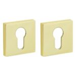 Set van twee PC-Plaatjes Bauhaus verdekt messing ongelakt