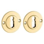 Set van twee sleutelplaatjes Chemin de Fer 50mm BB messing ongelakt