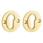 Set van twee PC-Plaatjes Chemin de Fer 50mm BB messing ongelakt