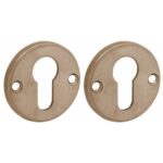 Set van twee PC-Plaatjes Facet BB messing antiek