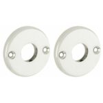 Set van twee krukrozetten Facet glans nikkel