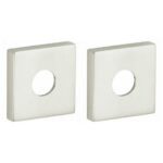 Set van twee krukrozetten Bauhaus verdekt glans nikkel