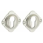 Set van twee PC-Plaatjes Nouveau glans nikkel