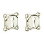 Set van twee sleutelplaatjes Bonton glans nikkel