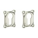 Set van twee PC-Plaatjes Bonton glans nikkel