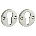 Set van twee PC-Plaatjes Elegant BB mat nikkel ongelakt