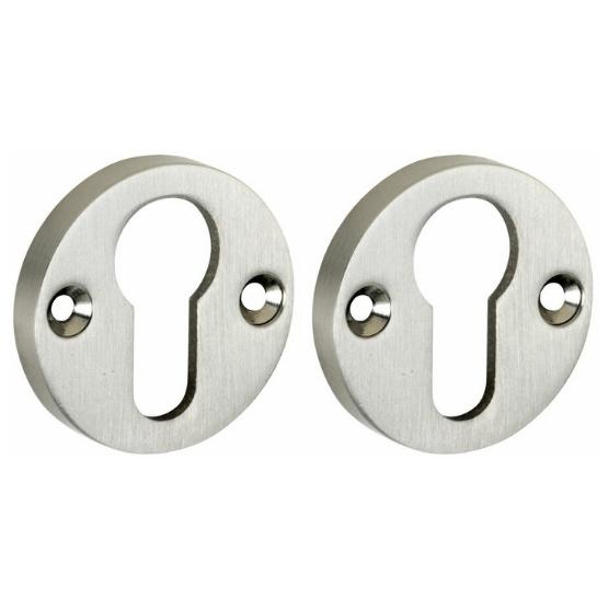 Set van twee PC-Plaatjes Elegant BB mat nikkel ongelakt