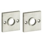 Set van twee krukrozetten Bauhaus mat nikkel ongelakt