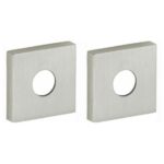 Set van twee krukrozetten Bauhaus verdekt mat nikkel ongelakt