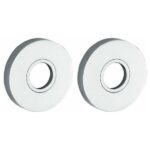 Set van twee krukrozetten Vivo glans chroom