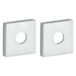 Set van twee krukrozetten Bauhaus verdekt glans chroom