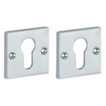 Set van twee PC-Plaatjes Bauhaus glans chroom