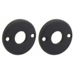 Set van twee krukrozetten Facet mat zwart