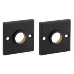 Set van twee krukrozetten Bauhaus mat zwart