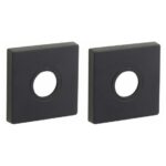 Set van twee krukrozetten Bauhaus verdekt mat zwart