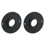 Set van twee krukrozetten Chemin de Fer 50mm mat zwart