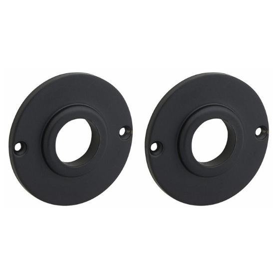 Set van twee krukrozetten Chemin de Fer 50mm mat zwart