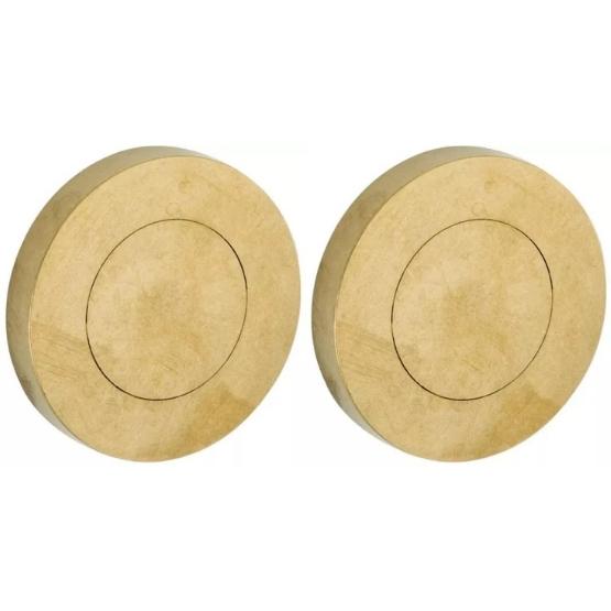 Set van twee blinde plaatjes Vivo BB messing antiek