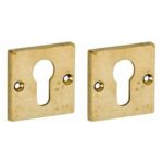 Set van twee PC-Plaatjes Bauhaus messing antiek