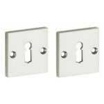 Set van twee Sleutelplaatjes Bauhaus glans nikkel